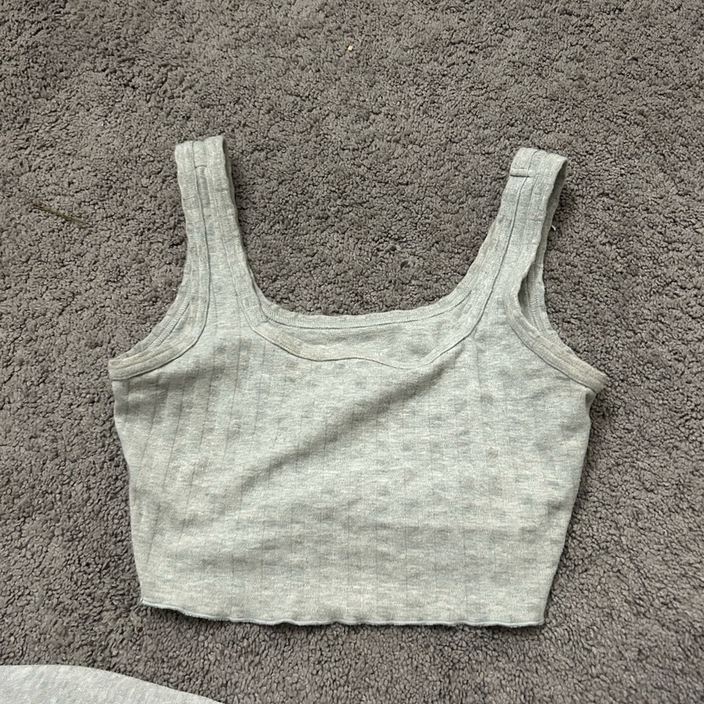 Aerie Gray Women's Crop tank top